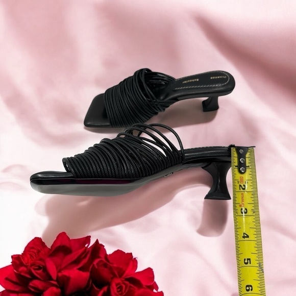 Proenza Schouler Rolo Black Leather Strappy Kitten Heels, Size 36.5 Sandals NWB - Picture 7 of 9